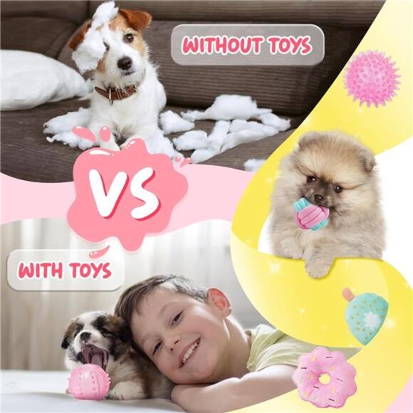 Pink Puppy Toys for Boredom - 23 Pack Puppy Chew Toys for Teething, - Picture 7 of 8